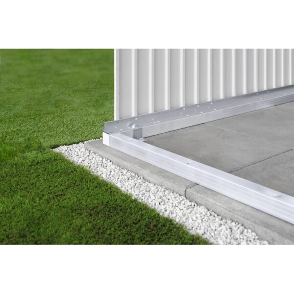 Telaio a terra Biohort per casetta da giardino, alluminio, 186x150x4cm, per una base stabile senza fondamenta in cemento.