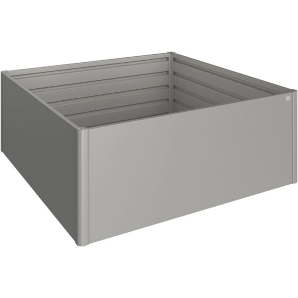 Biohort Aiuola rialzata in metallo 2x2 in grigio quarzo metallizzato, 201x201x77 cm.