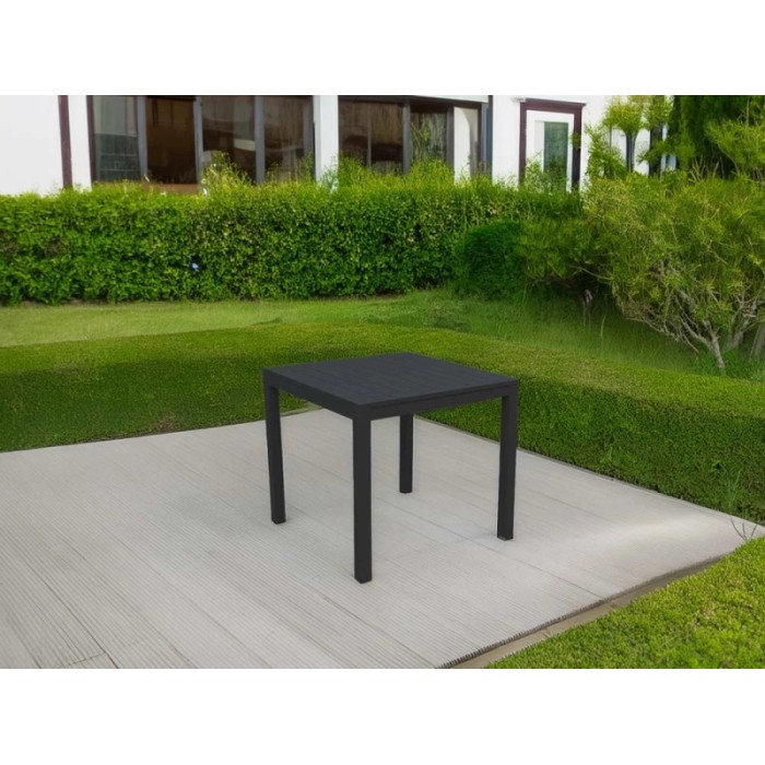 Tavolo da giardino Sullivan in alluminio antracite 80x80x75 cm