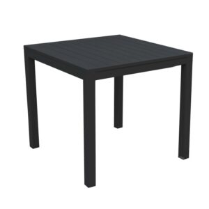 Tavolo da giardino Sullivan in alluminio antracite 80x80x75 cm