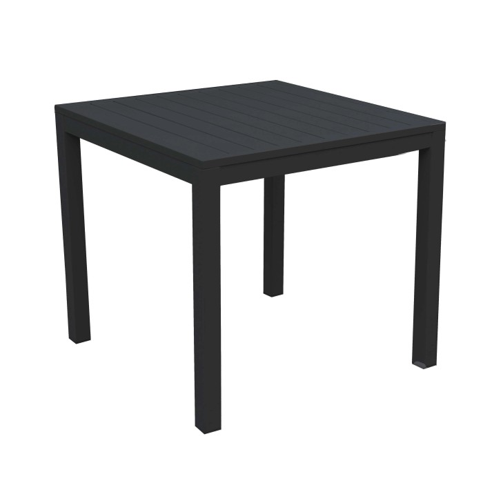 Tavolo da giardino Sullivan in alluminio antracite 80x80x75 cm