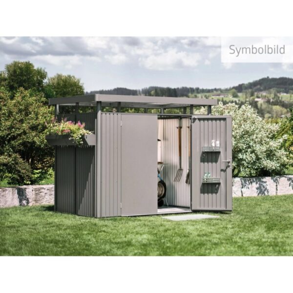 Casetta da giardino Biohort in metallo Highline sp.0,5 mm quarzo 9,3 m²