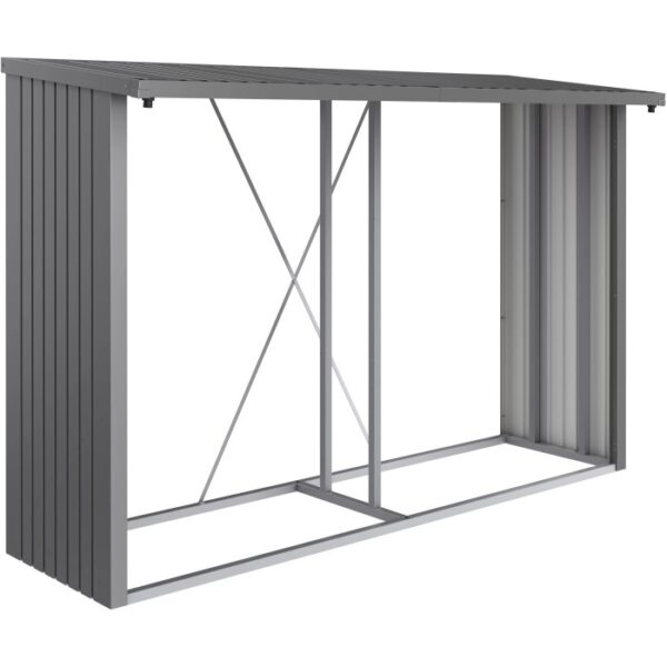 Biohort Legnaia Woodstock 300, grigio quarzo metallizzato, lamiera d'acciaio, 199x286x70 cm.