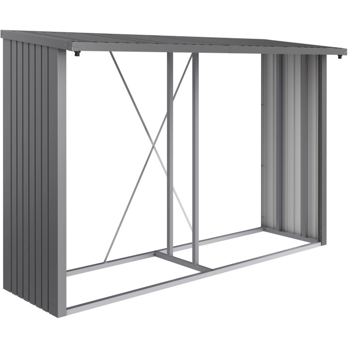 Biohort Legnaia Woodstock 300, grigio quarzo metallizzato, lamiera d'acciaio, 199x286x70 cm.