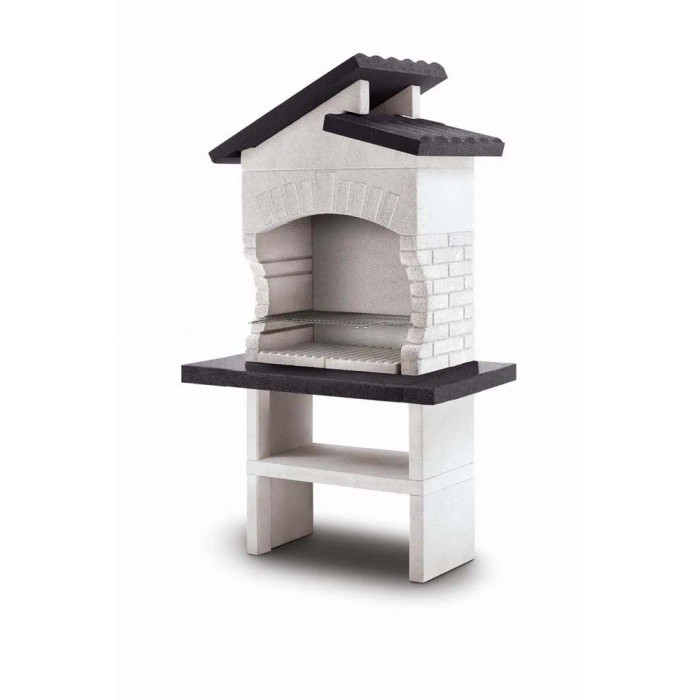 Barbecue a carbonella Palazzetti Procida griglia 68x40 cm in cemento
