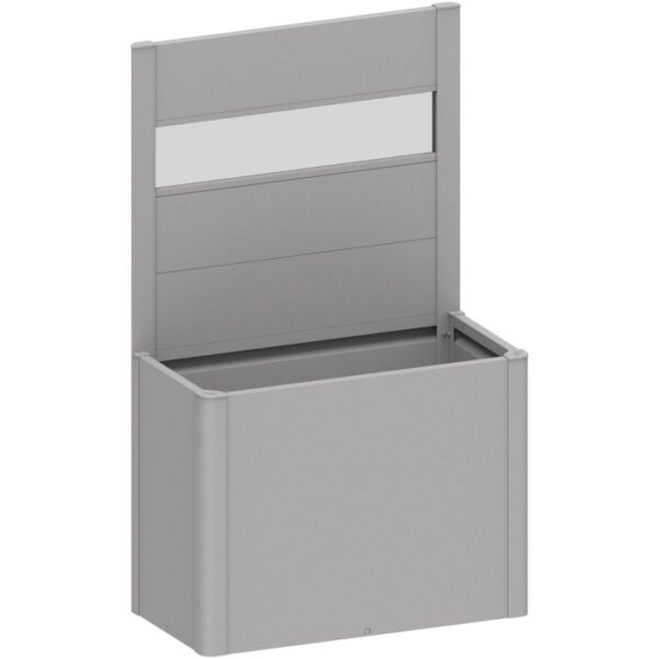 Biohort Belvedere paravento per aiuola rialzata con vetro acrilico, argento metallizzato. Accessorio per aiuole rialzate.