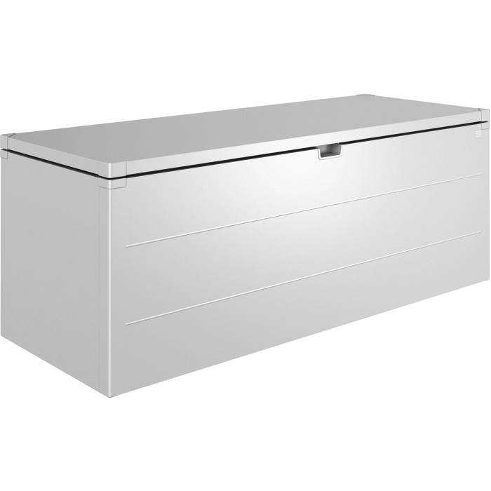 Biohort Stylebox 210 in argento metallizzato: box universale per giardino, terrazza e balcone.