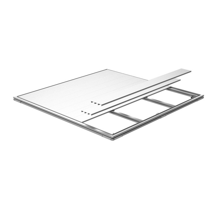 Biohort Smartbase GS 190: Fondamenta in alluminio per casetta da giardino, 186x78x18cm, con telaio e piedini regolabili.