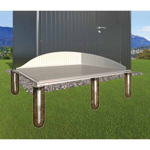 Fondazione Biohort SmartBase Plus per casetta da giardino Europa 4 con viti di terra.