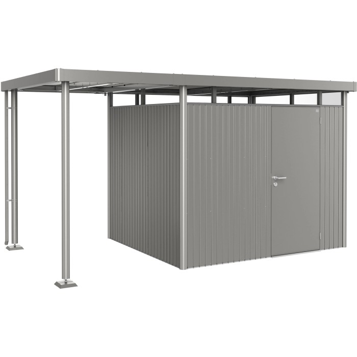 Tetto laterale Biohort per casetta da giardino HighLine 3, grigio quarzo metallizzato, 150x235x222 cm.