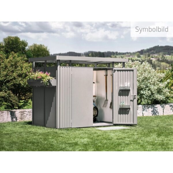 Casetta da giardino Biohort in metallo Highline sp.0,5 mm argento 6,1 m²