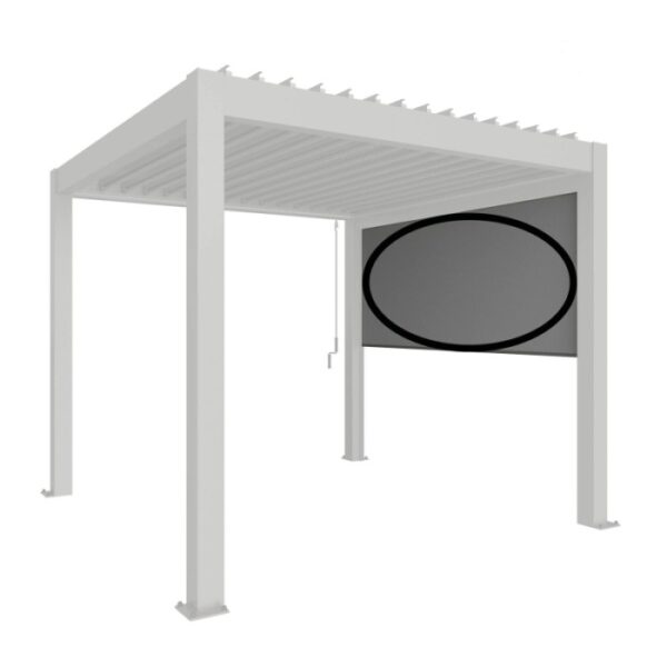 Tenda a rullo elettrica Biohort, 3,5 m, grigio quarzo metallizzato per tettoie da terrazza.