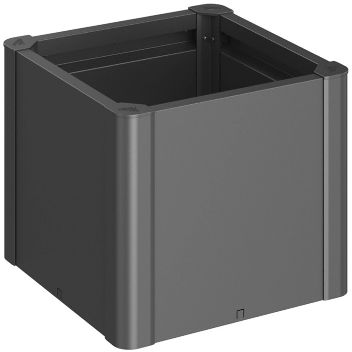 Biohort aiuola rialzata Belvedere Mini, grigio scuro metallizzato, ideale per giardino, balcone e terrazza.