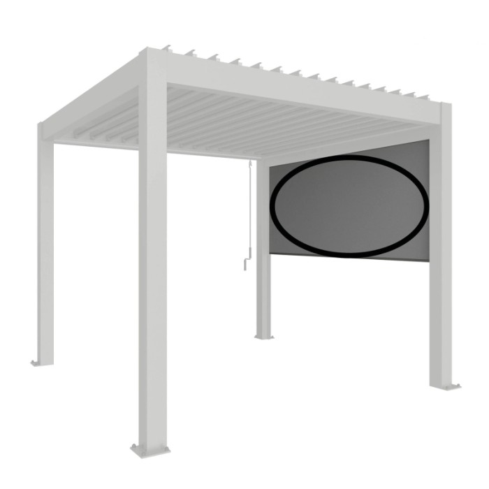 Tenda parasole elettrica Biohort, 3 m, grigio quarzo metallizzato per coperture per patio.