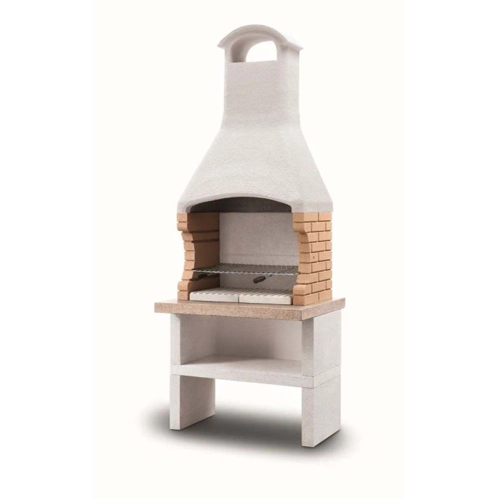 Barbecue a carbonella e grill Palazzetti Ariel griglia 68x40 cm in cemento