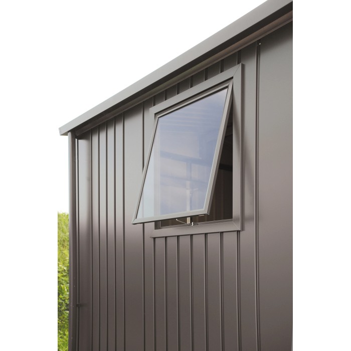 Pannello laterale Biohort con finestra in grigio quarzo metallizzato per casette da giardino.