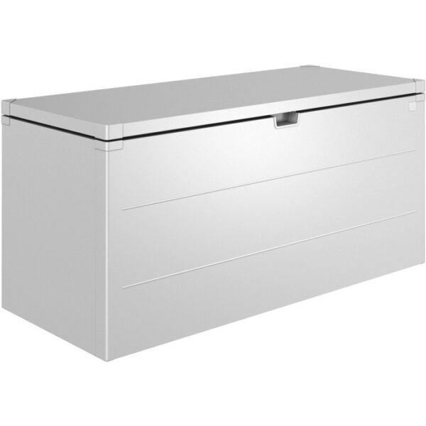 Biohort Stylebox 170 in argento metallizzato: box universale per giardino, terrazza e balcone.