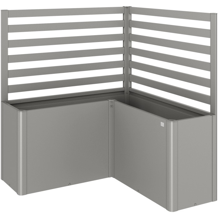 Biohort grigliato (2 pz) per aiuola rialzata a L, grigio quarzo metallizzato.