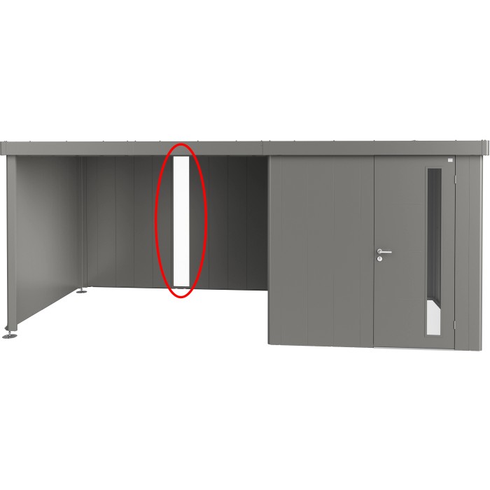 Pannello luminoso Biohort per casetta Neo, grigio quarzo metallizzato, per installazione flessibile.