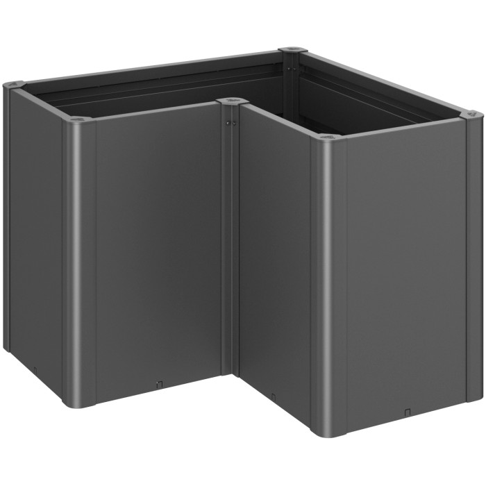 Biohort Aiuola rialzata Belvedere Maxi, Misura L100 in Grigio Scuro Metallizzato. Aiuola rialzata in metallo per giardino e balcone.