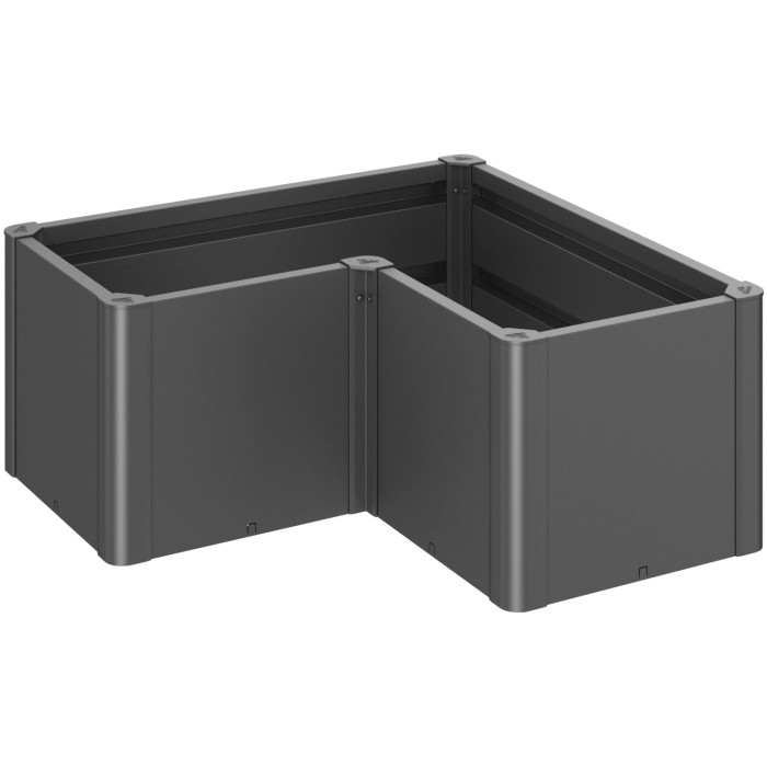 Biohort Belvedere Mini aiuola rialzata, misura L100, grigio scuro metallizzato, per giardino e balcone.