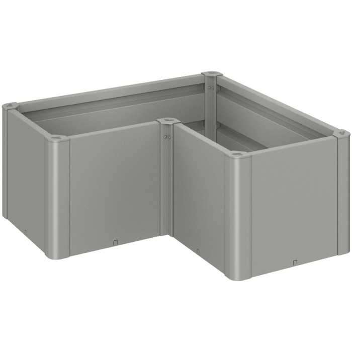 Biohort Aiuola rialzata Belvedere Mini, misura L100, grigio quarzo metallizzato, aiuola rialzata in metallo.