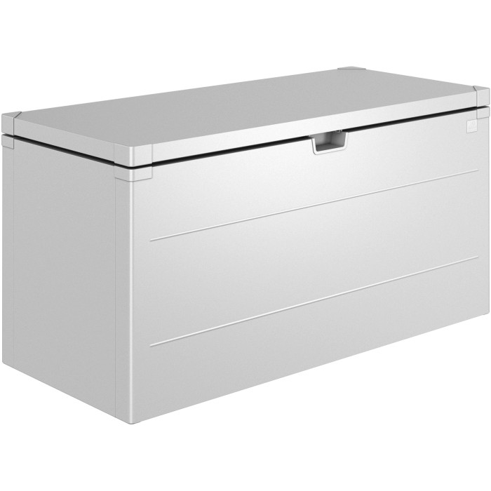 Biohort Stylebox 140, argento metallizzato, box universale per giardino, terrazza e balcone.