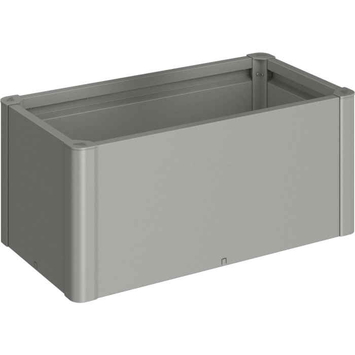 Biohort Aiuola rialzata Belvedere Mini, Misura 100, Grigio quarzo metallizzato. Aiuola rialzata in metallo per giardino e balcone.