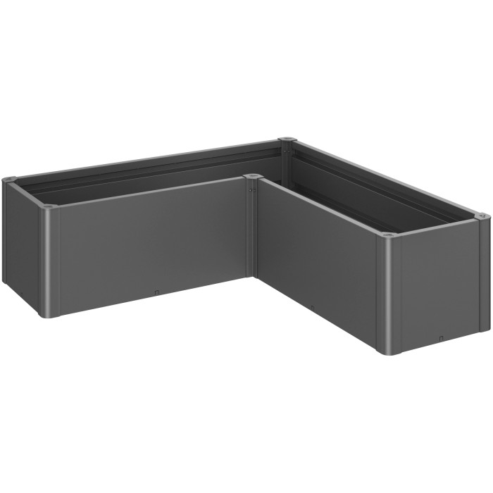 Biohort Belvedere Mini aiuola rialzata, misura L150, grigio scuro metallizzato, aiuola rialzata in metallo.