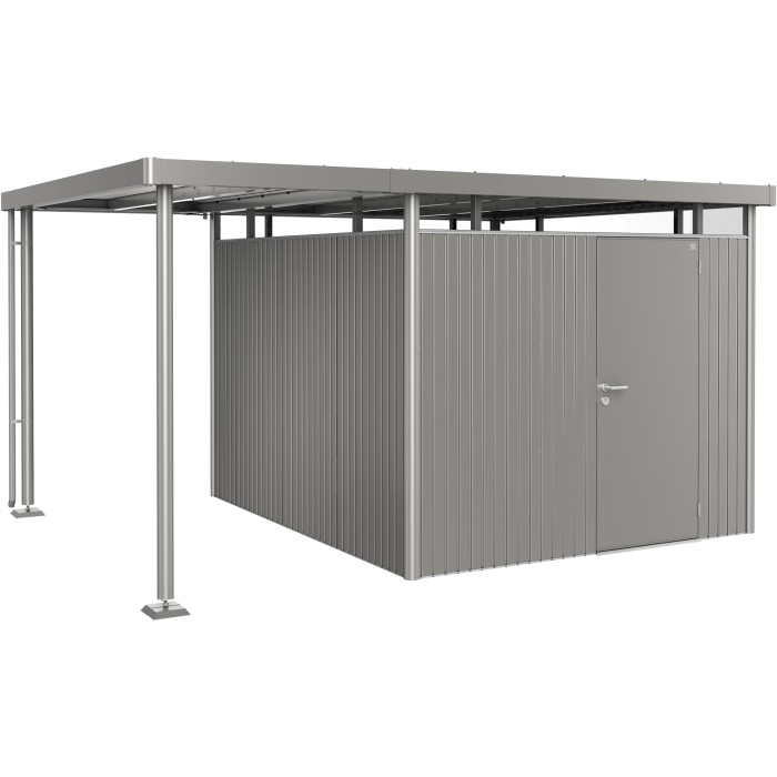 Tetto laterale Biohort per casetta da giardino HighLine 5, grigio quarzo metallizzato, 150x315x222 cm.
