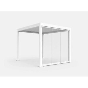 Vetrata fissa pergola Myara 3x2,5 m bianco opaco