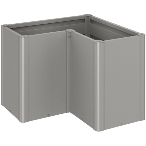 Biohort Belvedere Maxi aiuola rialzata, misura L100, grigio quarzo metallizzato, ideale per giardino e balcone.