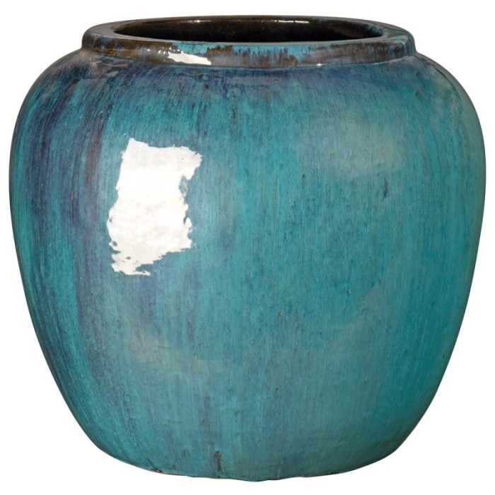 Vaso per piante t.b.t. turchese per interni ed esterni.