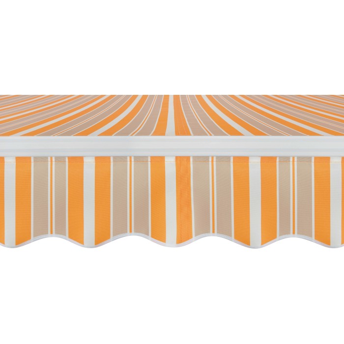 t.b.t. Tenda da sole a strisce arancio e beige per terrazzi e balconi.