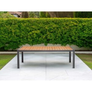 Tavolo allungabile da giardino Santorini antracite 225/295x100 cm
