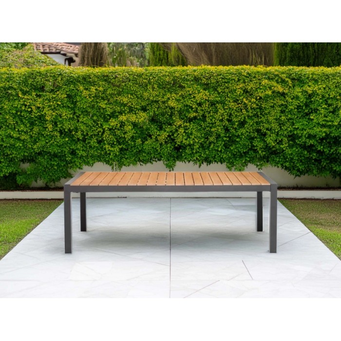 Tavolo allungabile da giardino Santorini antracite 225/295x100 cm