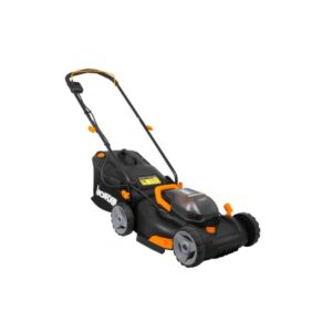 Tagliaerba Worx WG743E, larghezza taglio 40 cm, tagliaerba a batteria per giardini fino a 500 m².