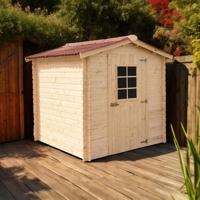 Casetta da giardino in legno con pavimento sp 20 mm H197xL199xP205 cm