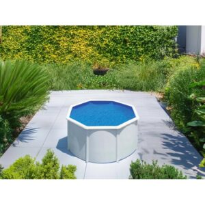 Piscina in acciaio fuori terra Fidji Ø 240x120 cm rotonda bianco