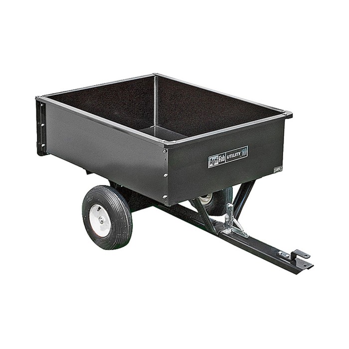 Rimorchio di trasporto universale in acciaio MTD per trattorini, max. 227 kg.