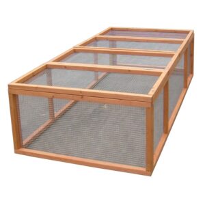 Gabbia per conigli in legno di abete 180x90x48 cm