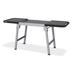 Tavolo da grill Weber estensibile per Slate 43GP/56GP e grill a gas portatili, con piedini regolabili.