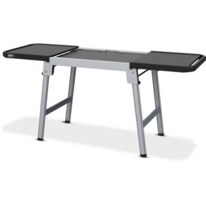 Tavolo da grill Weber estensibile per Slate 43GP/56GP, con due tavoli laterali estesi.