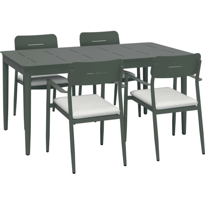 Tavolo allungabile da giardino Claremont in acciaio grigio 160-240x75 cm