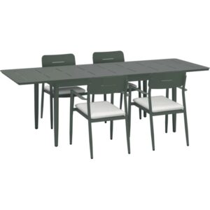 Tavolo allungabile da giardino Claremont in acciaio grigio 160-240x75 cm