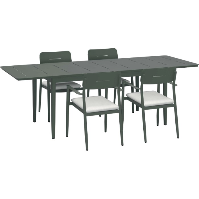 Tavolo allungabile da giardino Claremont in acciaio grigio 160-240x75 cm