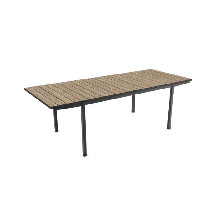 Tavolo allungabile da giardino Porto Nova 160 162-233x94x75 cm nero