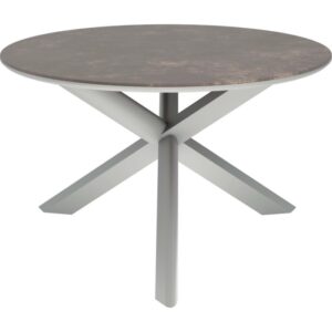 Tavolo da giardino Abington in alluminio e textilene rotondo Ø 130 cm