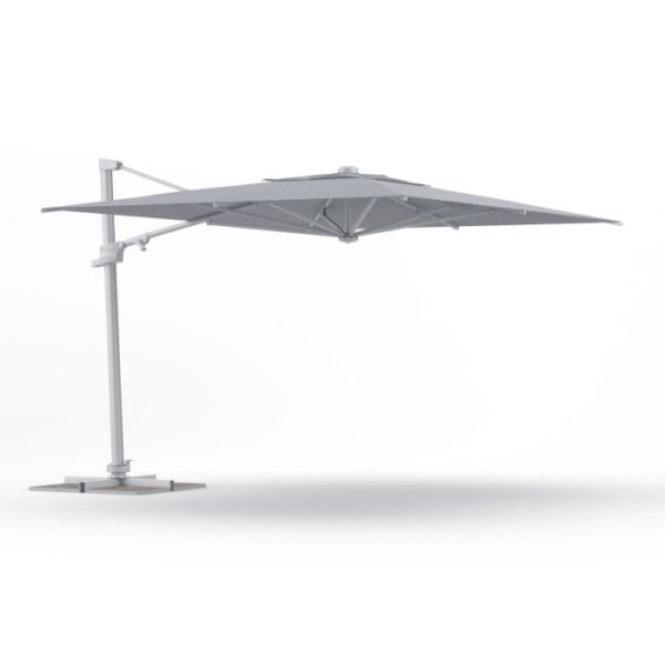 Ombrellone da giardino palo decentrato retrattile Step 3x3 m Grigio