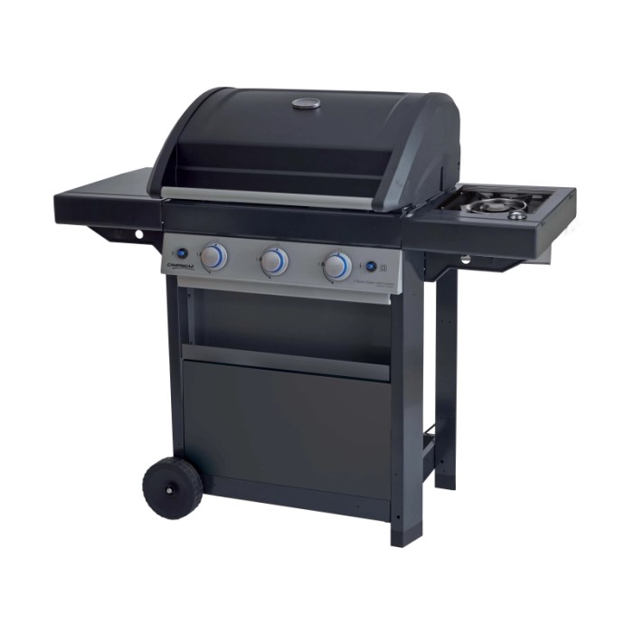 Barbecue a gas Campingaz Dualgas 3 bruciatori con fornello laterale grigio